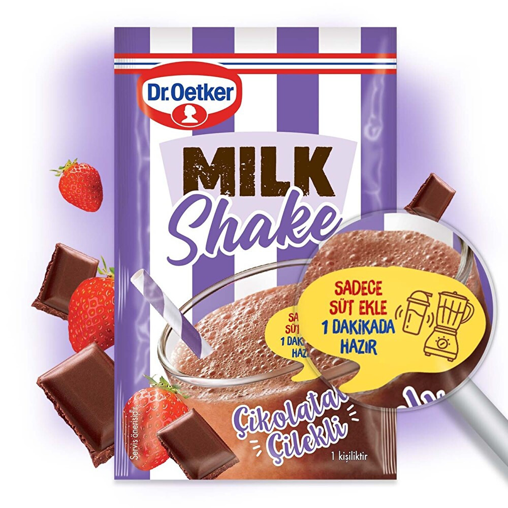 Dr.Oetker Milkshake Çikolata Çilekli 24 g Kahve Fiyatı