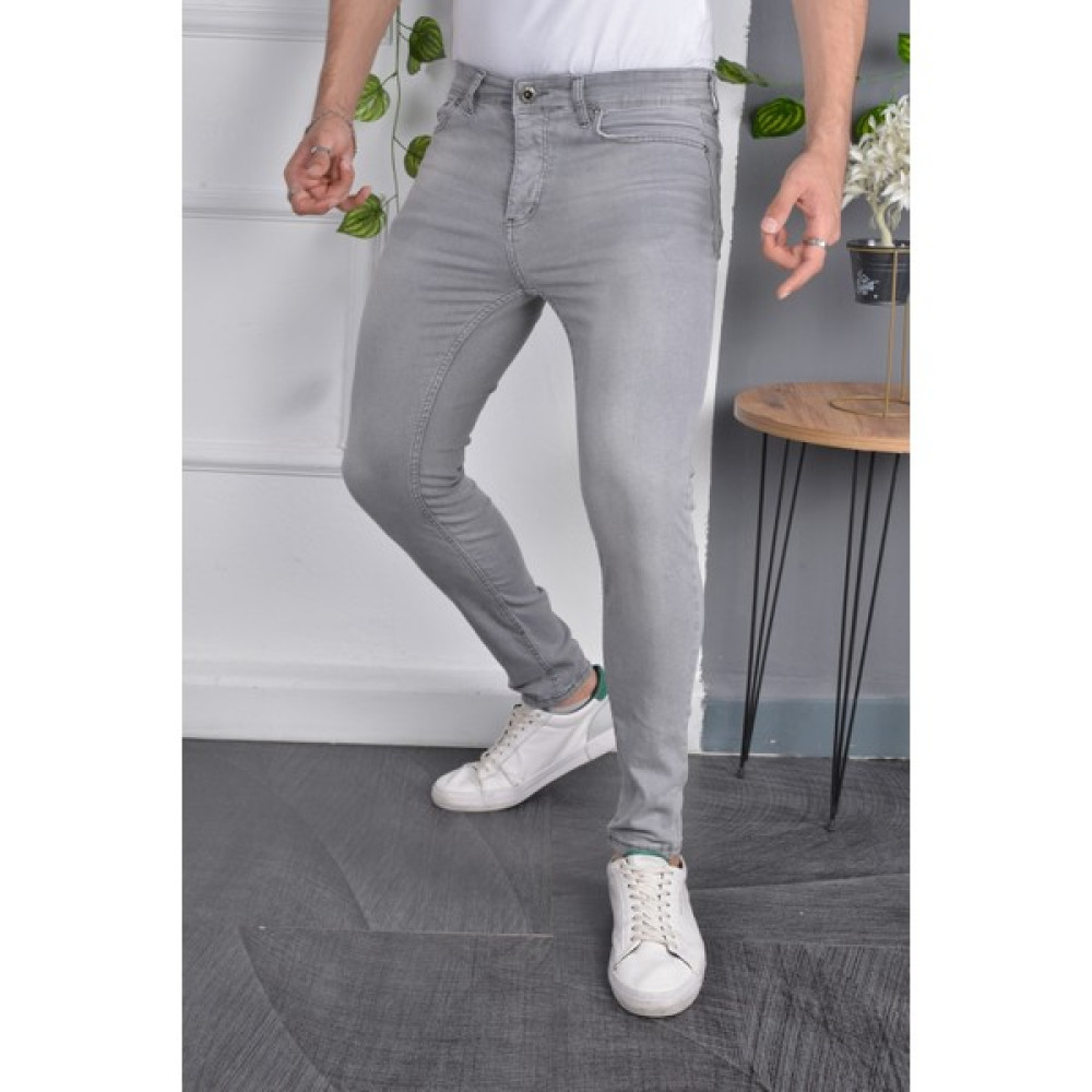 Drontin Erkek Jeans Skinny Fit Likralı Açık Gri Dar Paça Kot Pantolon Erkek Jeans / Kot Pantolon Fiyatı