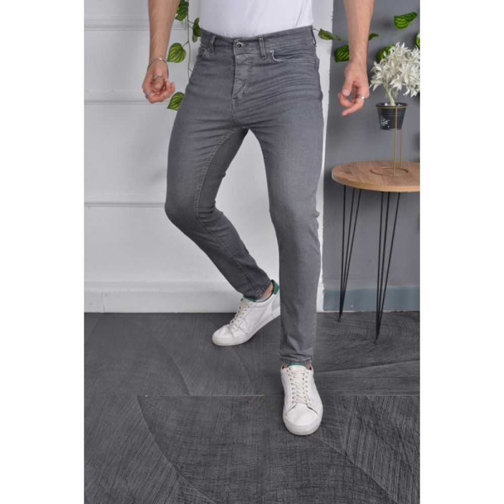 Drontin Erkek Jeans Skinny Fit Likralı Antrasit Gri Dar Paça Kot Pantolon Erkek Jeans / Kot Pantolon Fiyatı