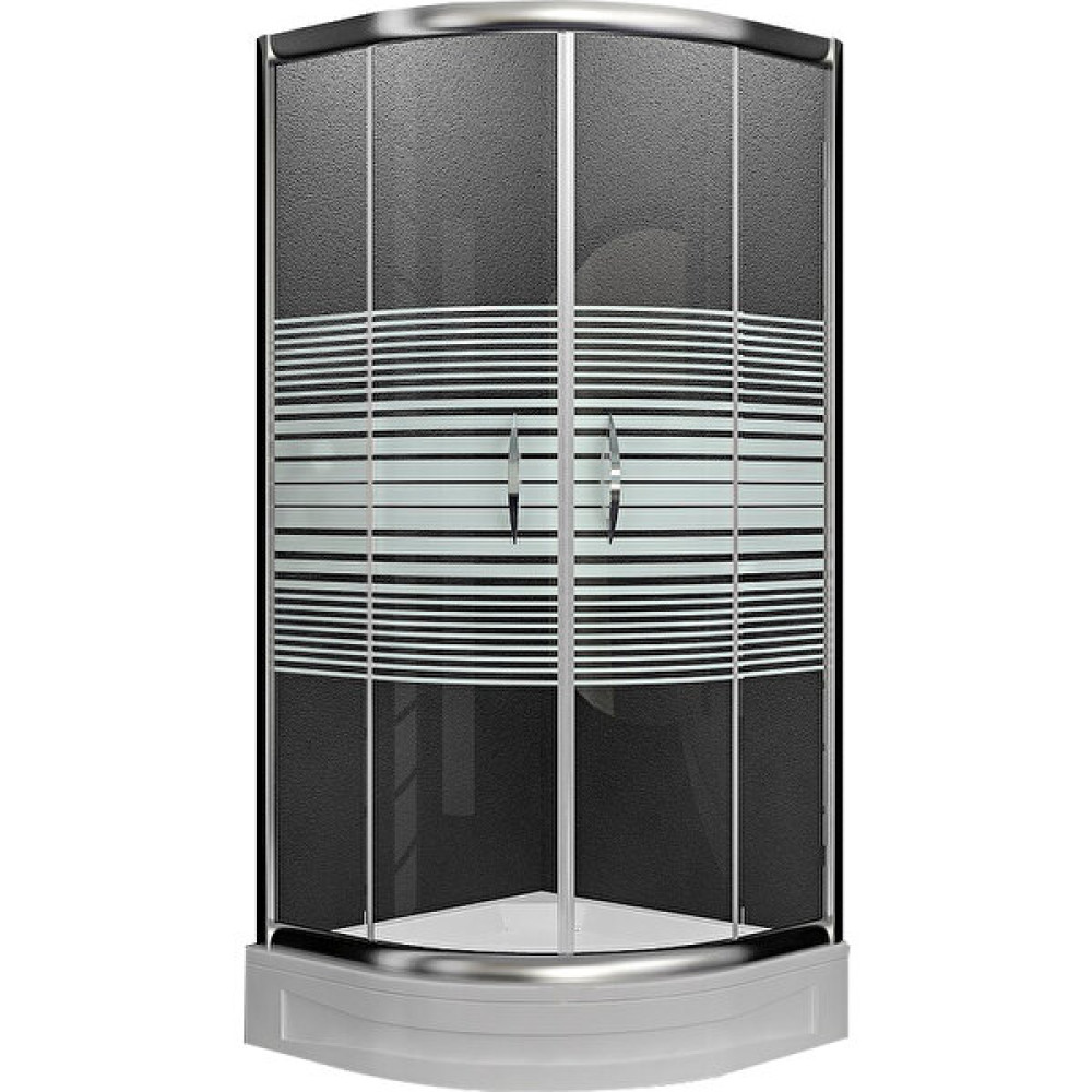 Drophill 4001 90 x 90 Oval Duş Teknesi + 5 mm Pause Çizgili Duşakabin Duşakabin Fiyatı