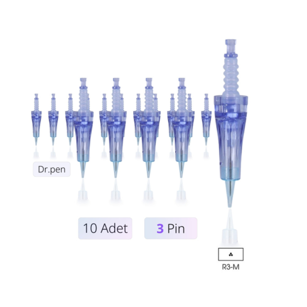 Dr.pen 10 Adet 3Rl M5-M7-Mym-A6-A1-A10 Uyumlu Kalici Makyaj Ignesi Makyaj Fırça ve Aksesuarları Fiyatı