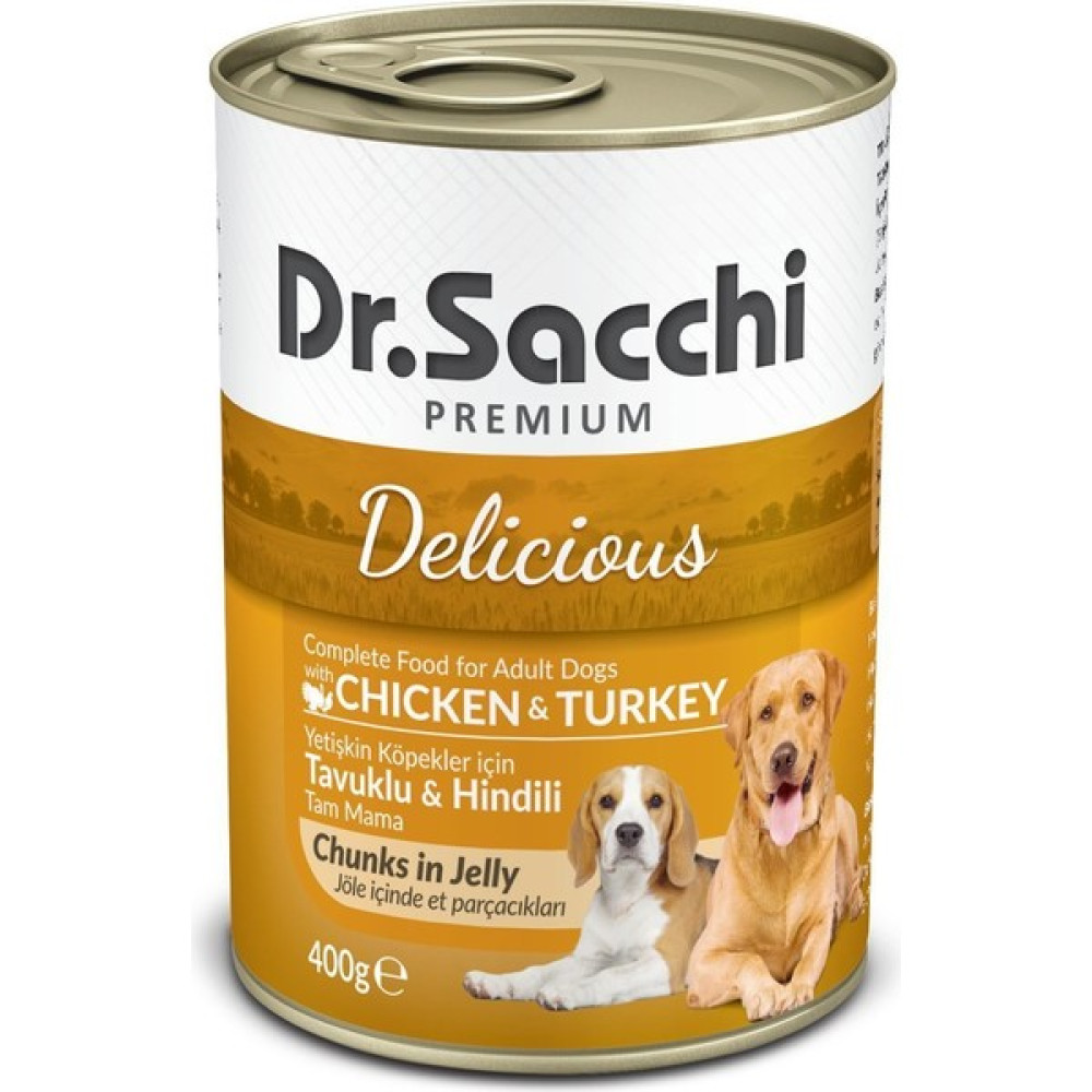 Dr.Sacchi Köpek Konserve Tavuk Ve Hindi Etli 400 Gr Evcil Hayvan Ürünleri Fiyatı