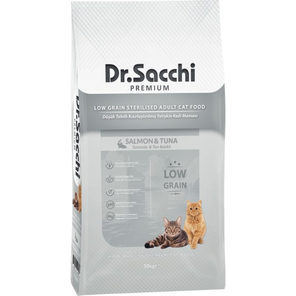 Dr.Sacchi Premium Düşük Tahıllı Kısır Kedi Maması 10 Kg Evcil Hayvan Ürünleri Fiyatı