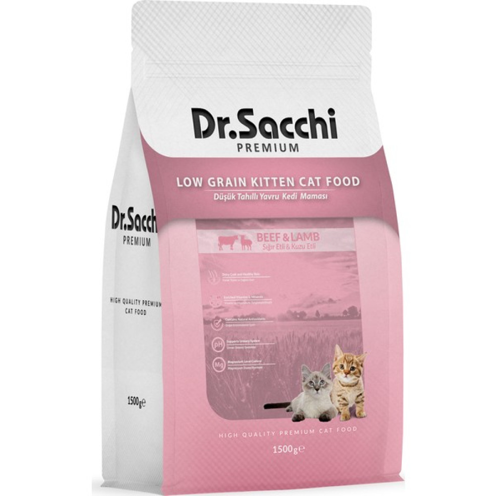 Dr.Sacchi Premium Düşük Tahıllı Yavru Kedi Maması 1,5 Kg Evcil Hayvan Ürünleri Fiyatı