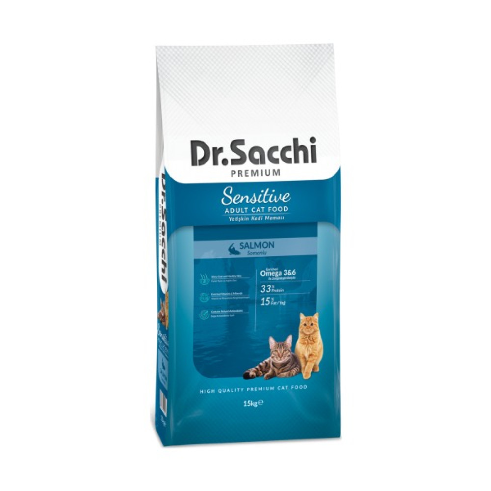 Dr.Sacchi Premium Sensitive Salmon Yetişkin Kedi Maması 15 kg Evcil Hayvan Ürünleri Fiyatı