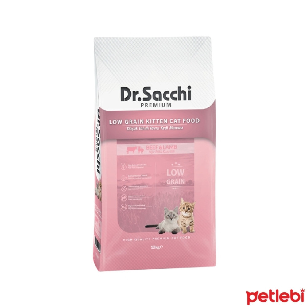 Dr.Sacchi Premium Sığır Etli ve Kuzulu Düşük Tahıllı Yavru Kedi Maması 10kg Evcil Hayvan Ürünleri Fiyatı