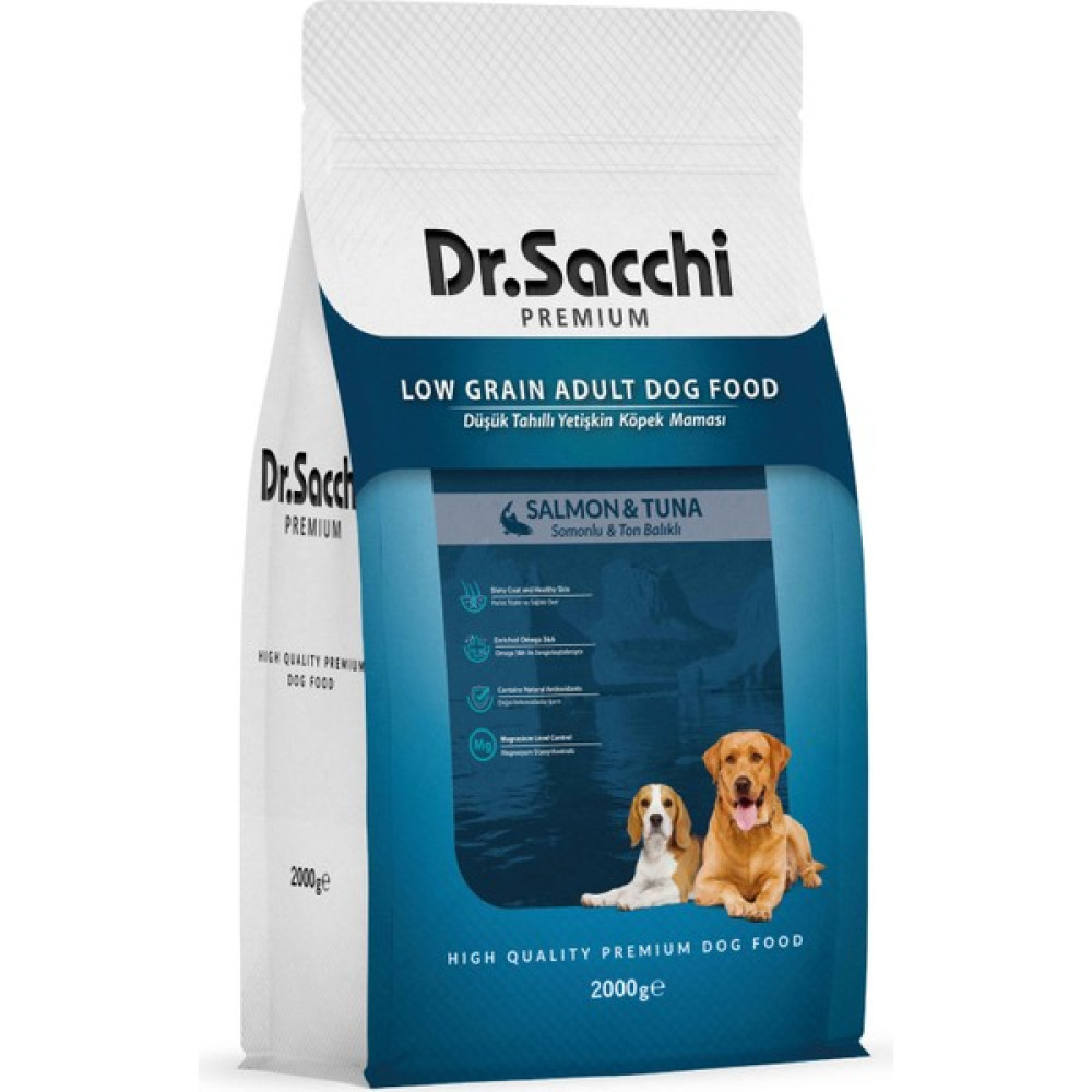 Dr.sacchi Premıum -Somonlu & Tonbalıklı - Düşük Tahıllı Yetişkin Köpek Maması Evcil Hayvan Ürünleri Fiyatı