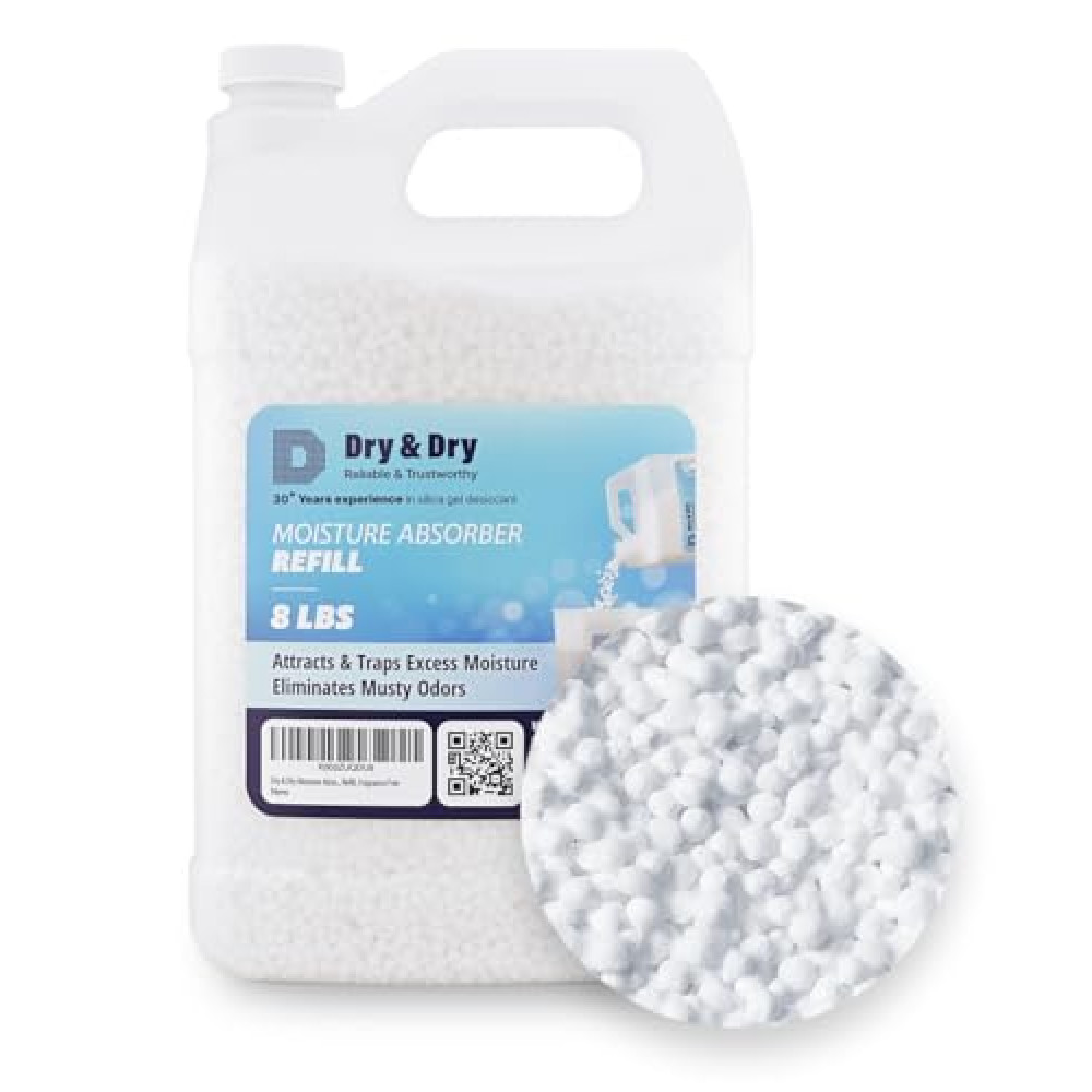 Dry & Dry Moisture Absorbers Refill Beads (8 LBS) - Dehumidifiers for Home Dehumidifier for Basement Dehumidifiers for Bedroom Small Dehumidifiers Dehumidifiers Moisture Absorbers Air Purifiers - Humidifiers Fiyatı