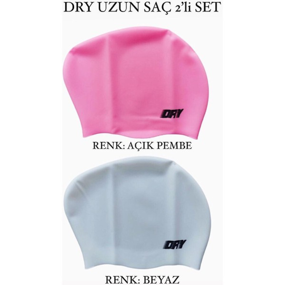 Dry Uzun Saç Silikon Bone 2'li Set ( Açık Pembe - Beyaz) Dalış & Yüzme Malzemeleri Fiyatı