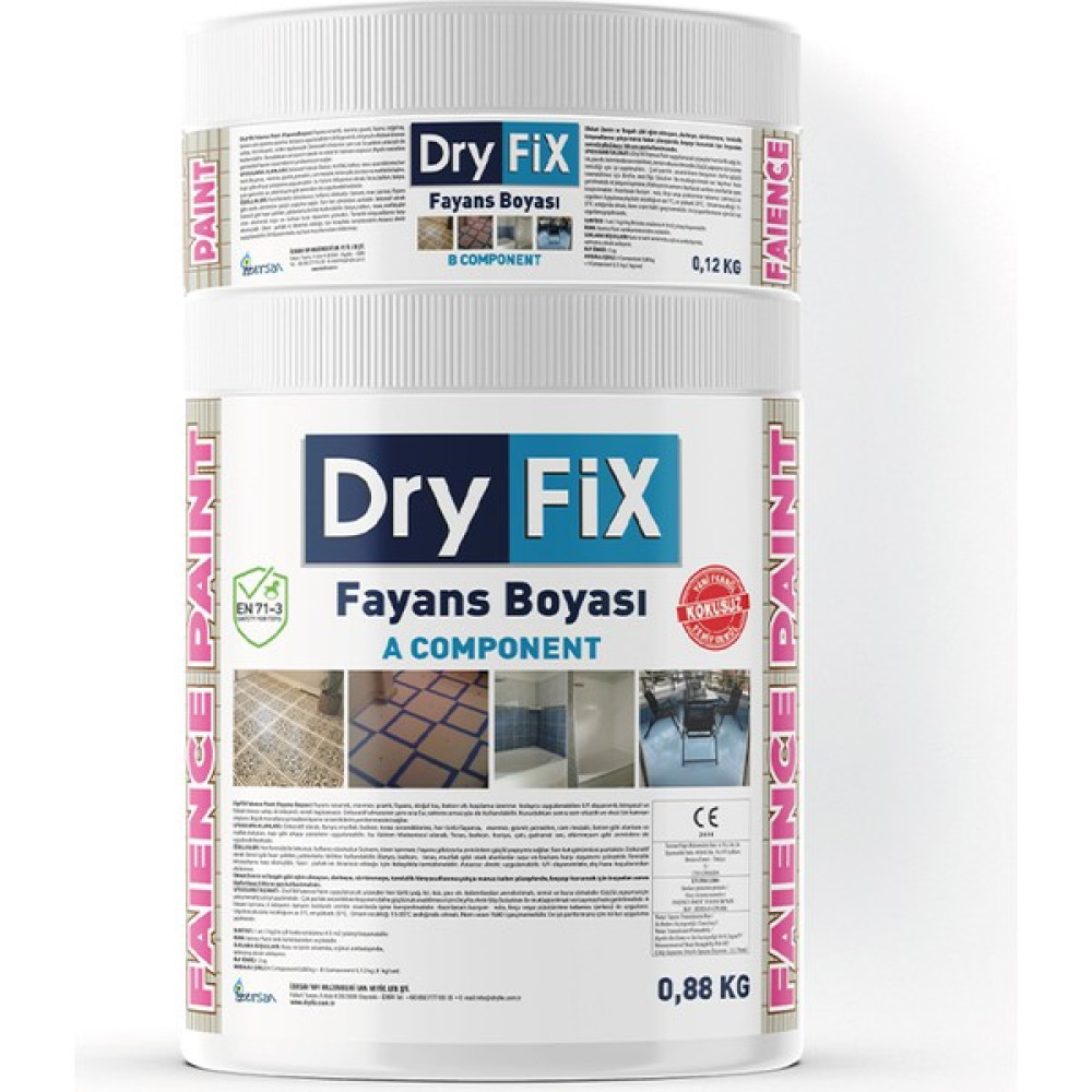 Dryfix Faience Paint Fayans Boyası 1 kg Fp-04 Siyah Boyalar & Boyacı Aletleri Fiyatı