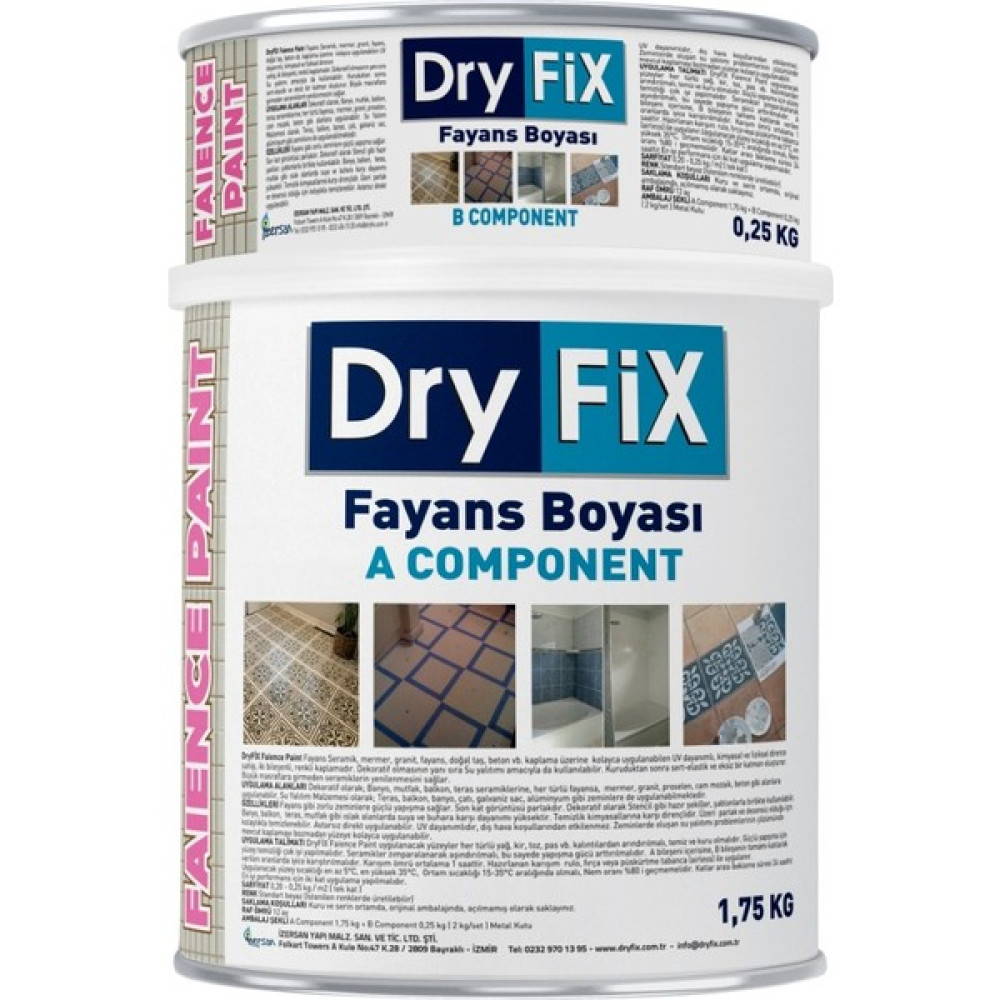 Dryfix Fayans Boyası - 1 kg İç Cephe Duvar Boyası Fiyatı