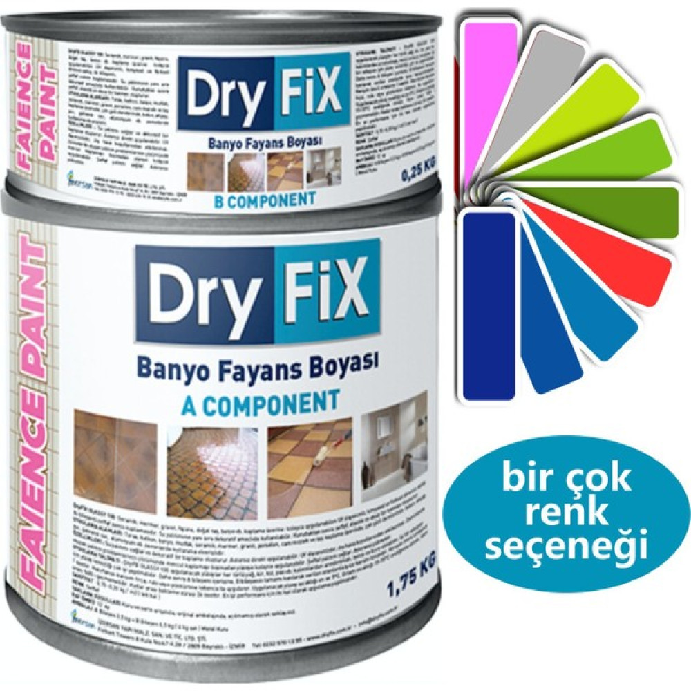 Dryfix Fayans Boyası Dryfix Faince Paint 2kg Parlak Damla Sakızı - 2 kg İç Cephe Duvar Boyası Fiyatı