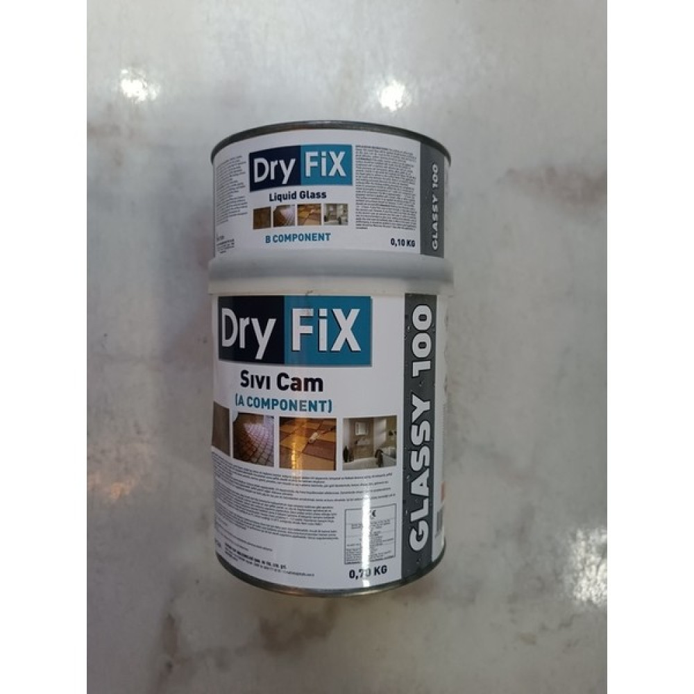 Dryfix Glassy 100 - Sıvı Cam Fayans Şeffaf Su Yalıtım Verniği 0,70 kg + 0,10 kg İç Cephe Duvar Boyası Fiyatı