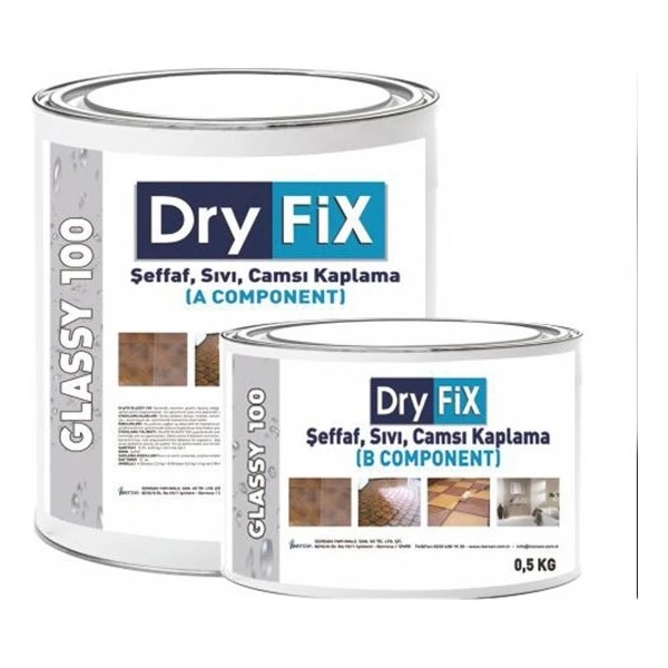 Dryfix Glassy 100 Sıvı Cam Şeffaf Kaplama 0.80 kg - 800 ml Boyalar & Boyacı Aletleri Fiyatı