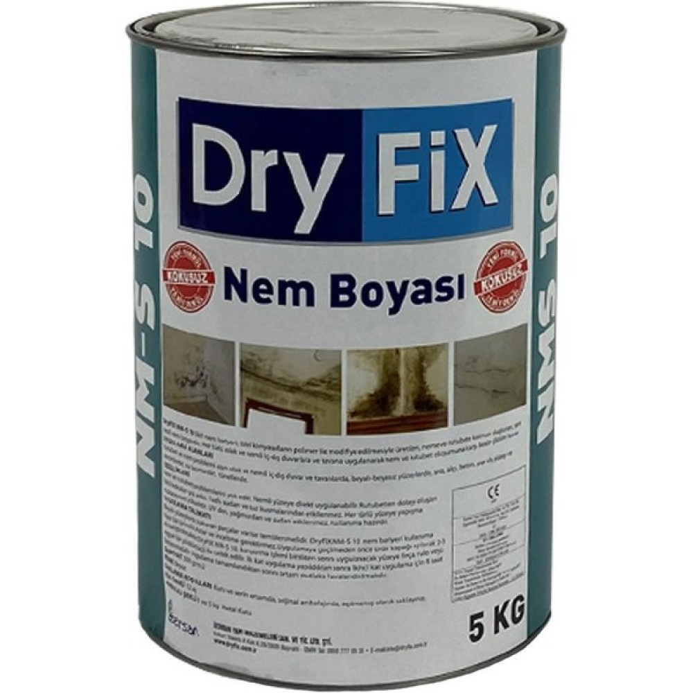 Dryfix Nm-S 10 Kokusuz Nem Boyası 5 kg Beyaz İç Cephe Duvar Boyası Fiyatı