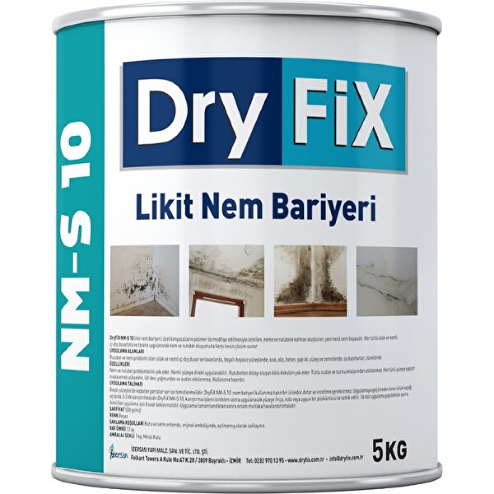 Dryfix Nm-S 10 Nemeson Nem ve Rutubet Boyası 5 kg Dryfix İç Cephe Duvar Boyası Fiyatı