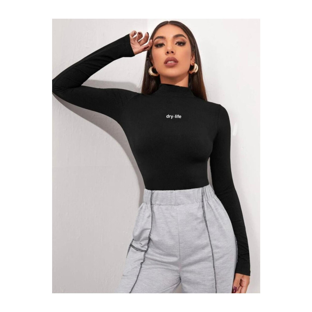 DryMod Baskılı Fitilli Kaşkorse Yarım Balıkçı Boğazlı Body Bluz M Beden Bluz Fiyatı
