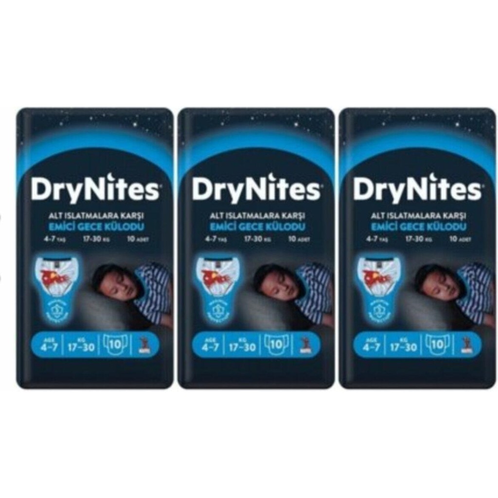 Drynites Erkek Emici Gece Külodu 4-7 Yaş 17-30 kg 10LU 3 Paket - 4+ Beden Maxi Plus (9 - 16 kg) / 56 Adet Diğer Fiyatı
