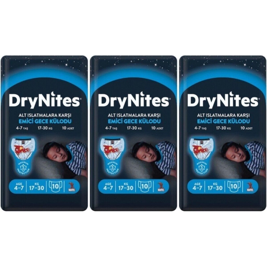 Drynites Erkek Emici Gece Külodu 4-7 Yaş 30 Adet Bebek Bezi Fiyatı
