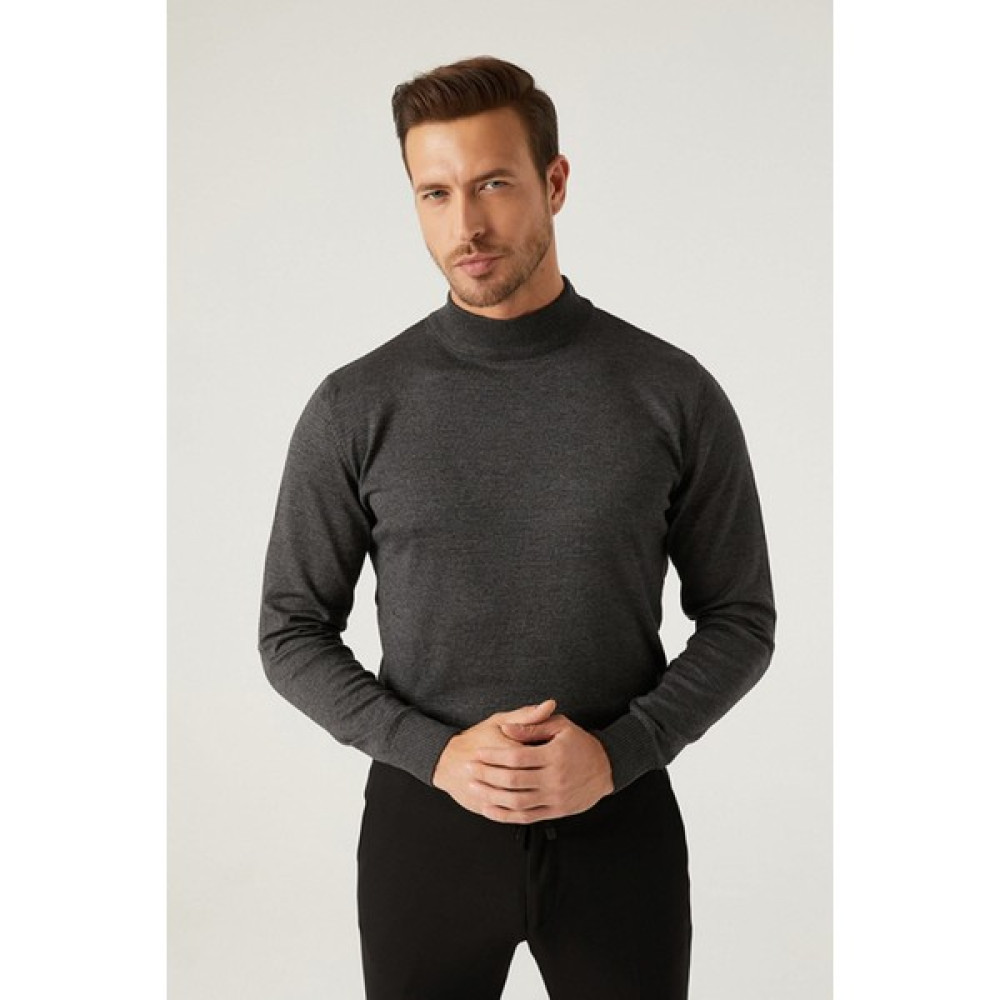 D'S Damat Regular Fit Antrasit Yarım Balıkçı Yaka Kazak 5HF06ORT16275 Erkek Kazak & Süveter & Triko Fiyatı