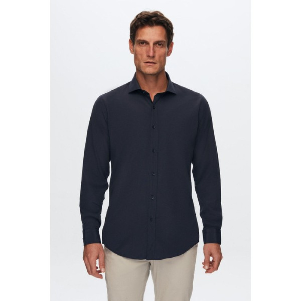 D'S Damat Slim Fit Lacivert Gömlek 2HF02ORT4185 Erkek Gömlek Fiyatı