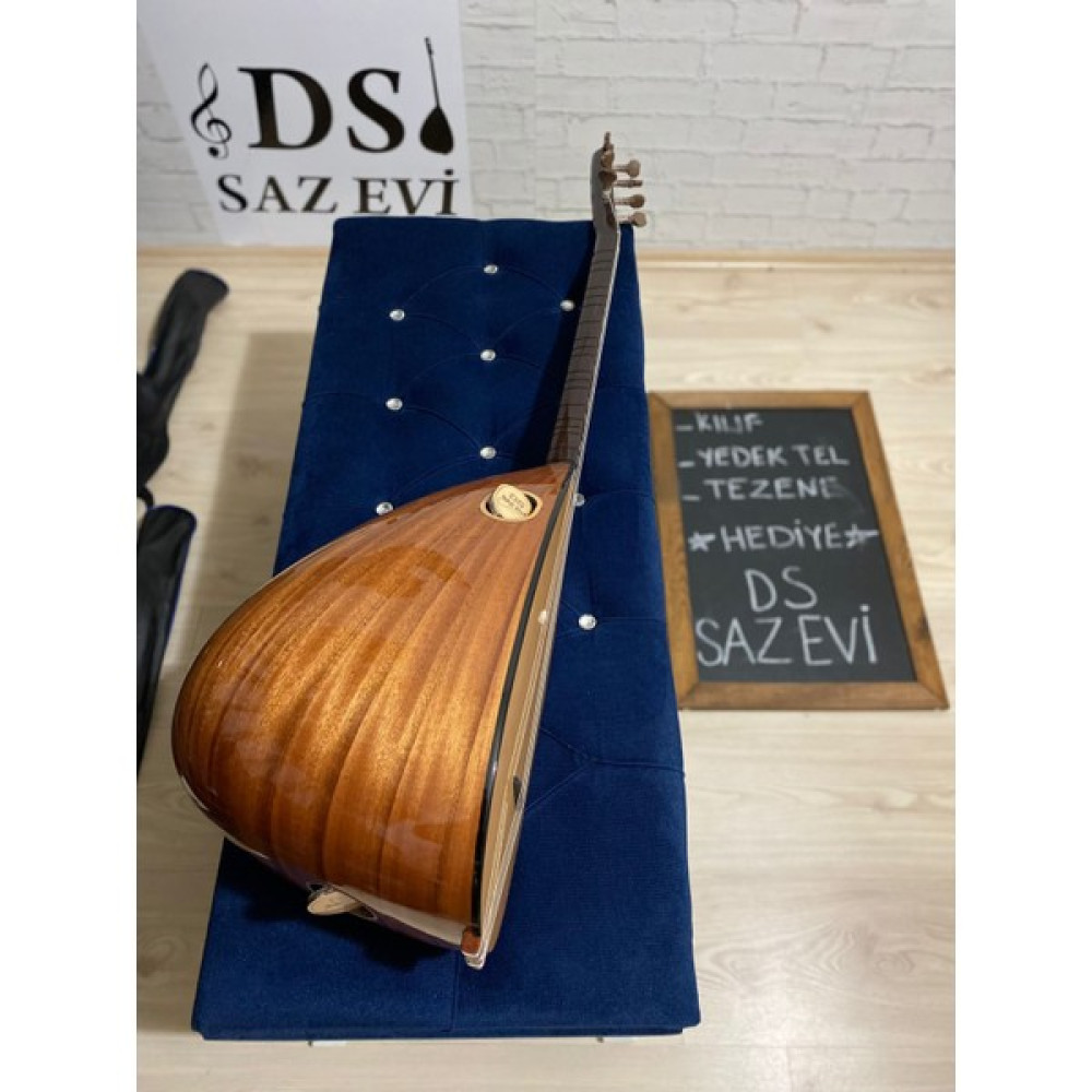DS Saz Evi Profesyonel Maun Tekne Kafesli Klavyeli Kısa Sap Bağlama Saz + Kılıf Yedek Tel Tezene Bağlamalar Fiyatı