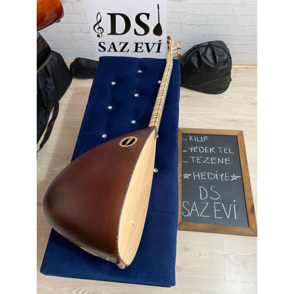 DS Saz Evi Profesyonel Maun Tekne Kısa Sap Bağlama Saz Jacklı Sedefli Kılıf Yedek Tel Tezene Hediye Bağlamalar Fiyatı
