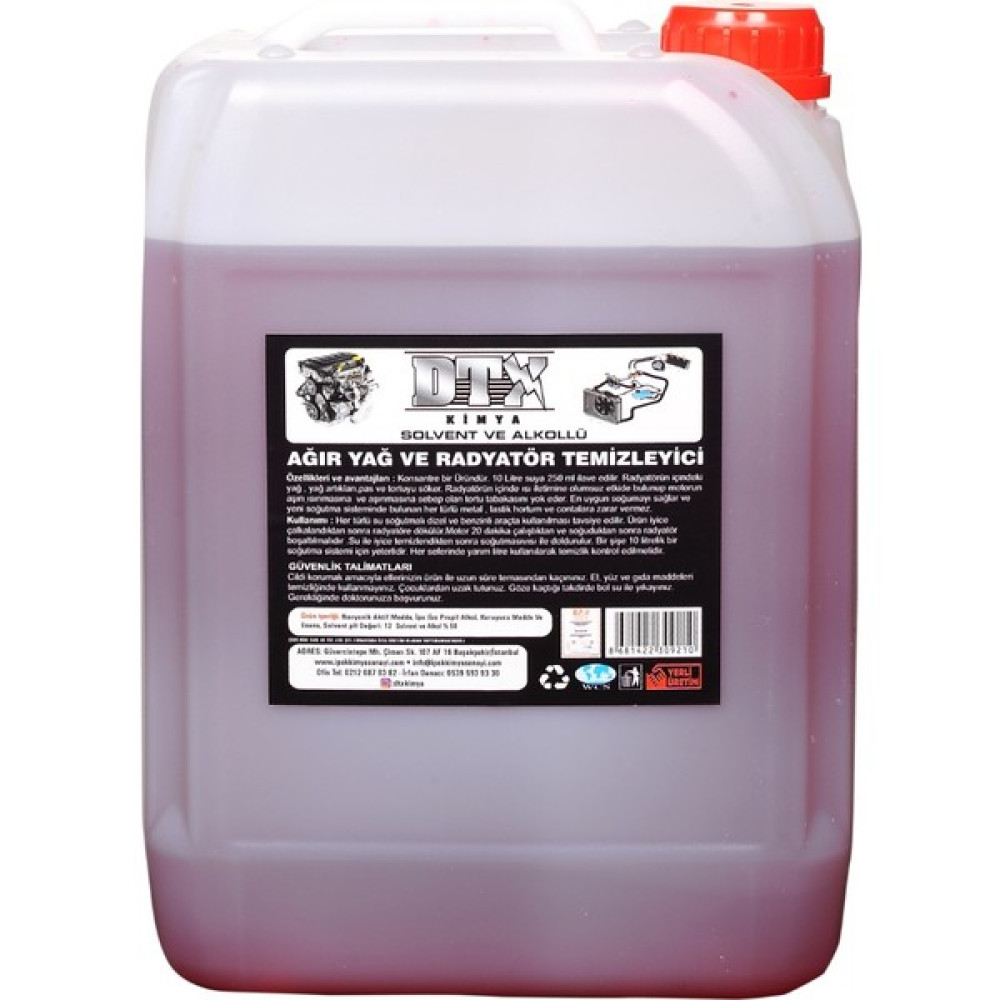 Dtx Kimya Alkollü Ağır Yağ ve Radyatör Temizleme Sıvısı 5 Litre Oto Boyaları Fiyatı