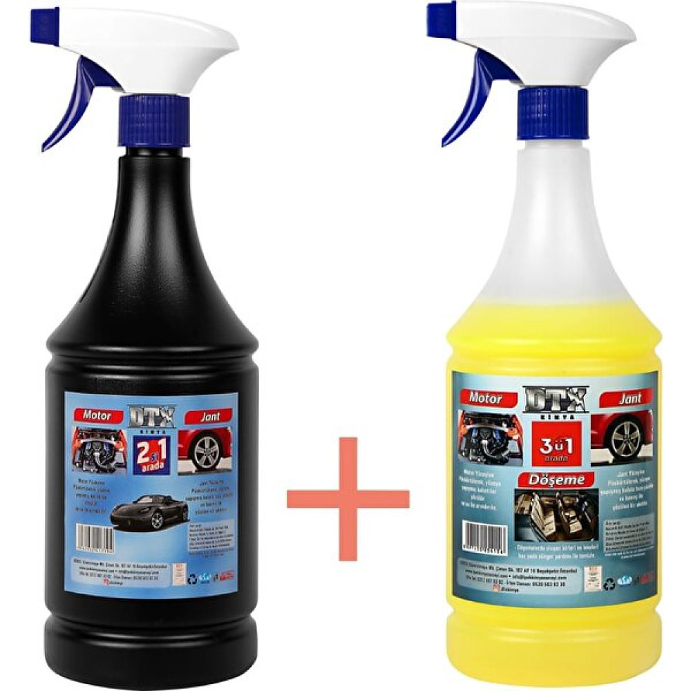 Dtx Kimya Motor Jant Temizleme Solisyonu Konsantre 1/5 2'si 1 Arada 1lt & Döşeme Jant ve Motor Temizleme Ilacı 1lt Oto Genel Temizlik Fiyatı