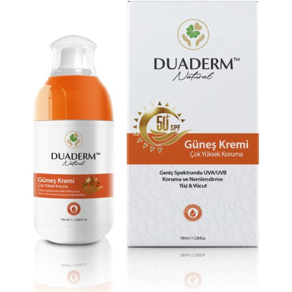 Duaderm Koruyucu Yüz ve Vücut Güneş Kremi 50SPF Vitamin E + Uva Uvb 100 ml Güneş Kremleri ve Losyonları Fiyatı