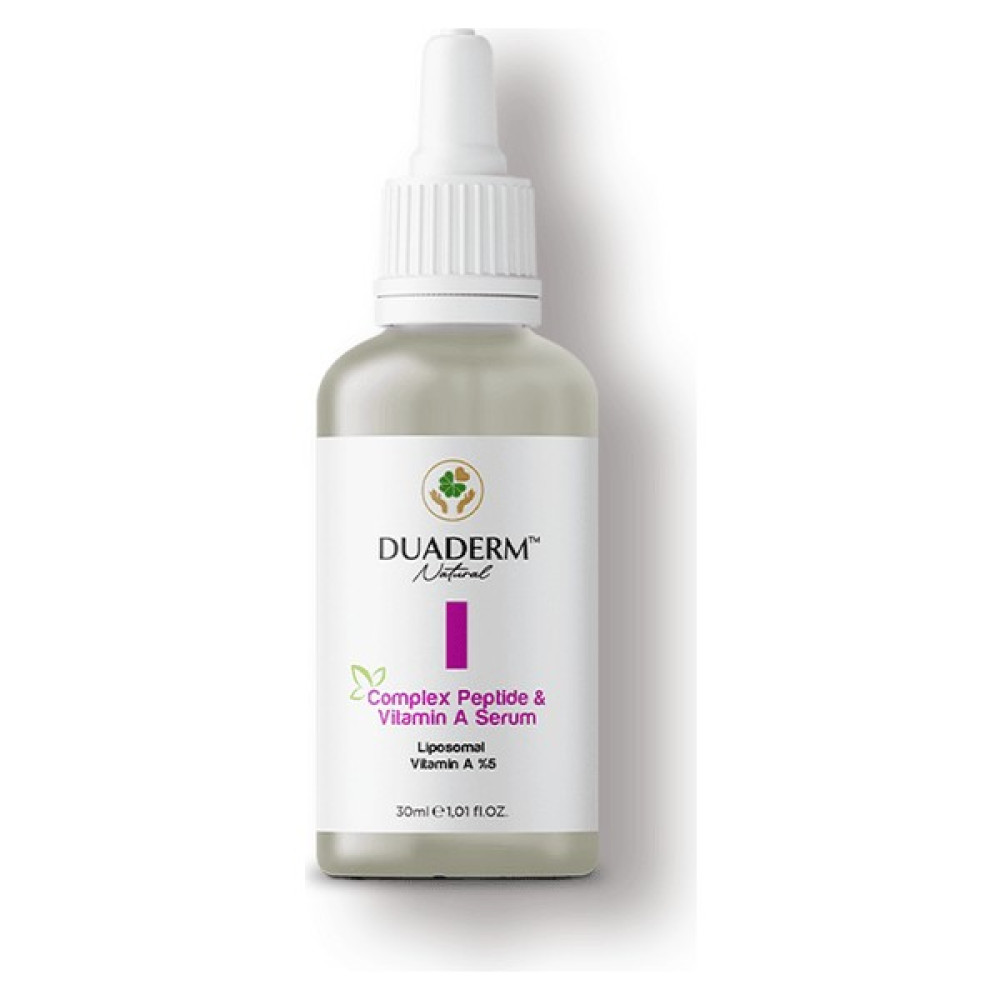 Duaderm Onarıcı, Ton Eşitleyici Complex Peptide & Vitamin A Serum (Liposomal Vit A 5%) 30 ml Anti-Aging / Yaşlanma Karşıtı Fiyatı