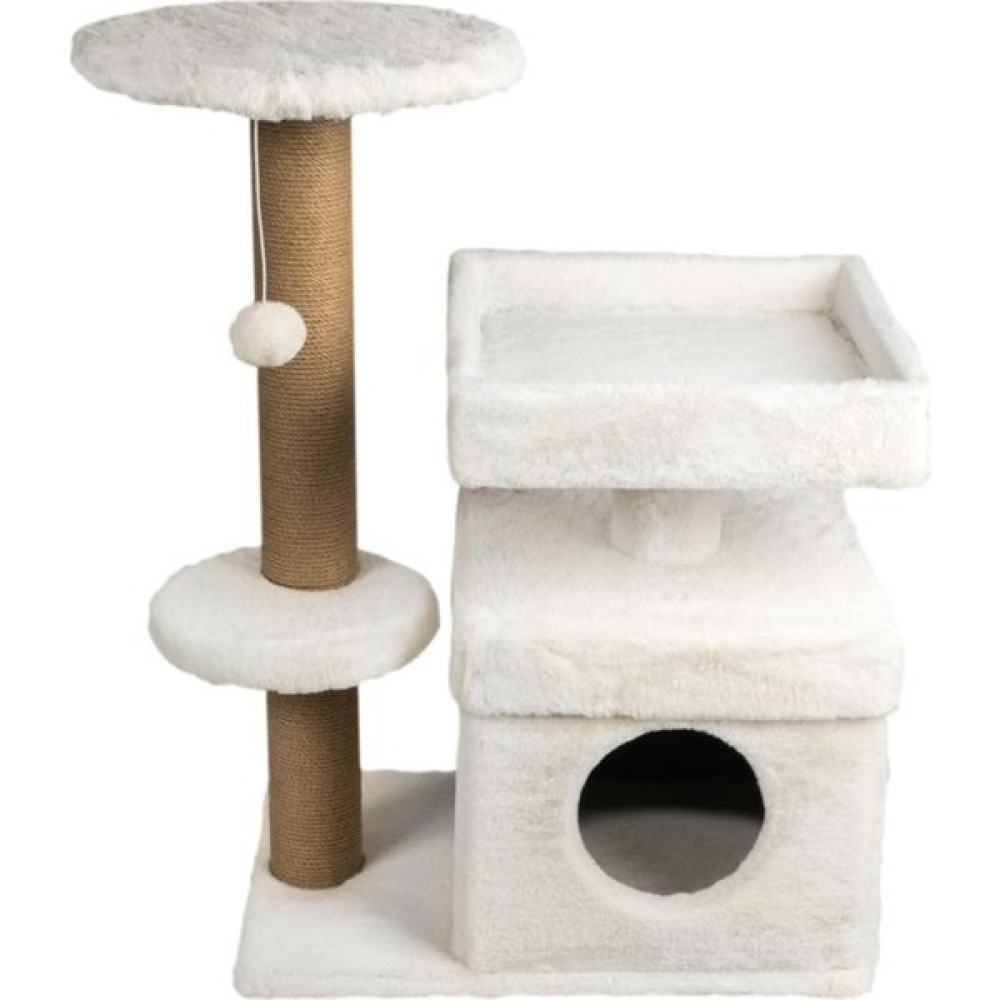 Dubex 39X72X87 cm Kedi Oyun Evi ve Tırmalama Platformu Beyaz Evcil Hayvan Ürünleri Fiyatı