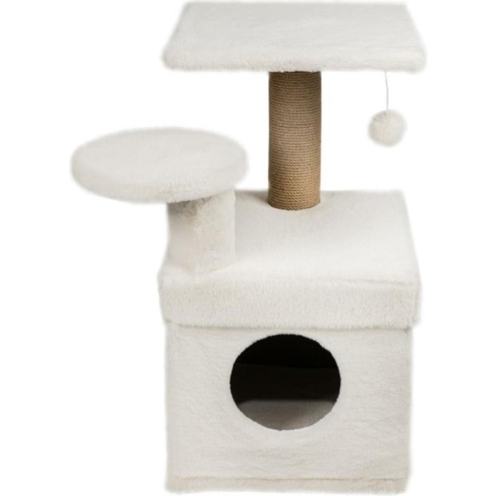 Dubex 65X51X72 cm Kedi Oyun Evi ve Tırmalama Platformu Beyaz Evcil Hayvan Ürünleri Fiyatı