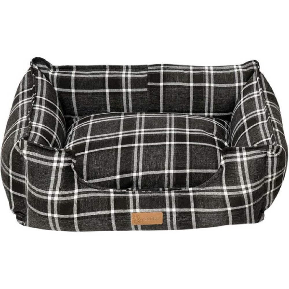 Dubex Premium Tartan Kedi Köpek Yatağı Siyah Small 60X50X19 cm - Standart - Renkli Evcil Hayvan Ürünleri Fiyatı