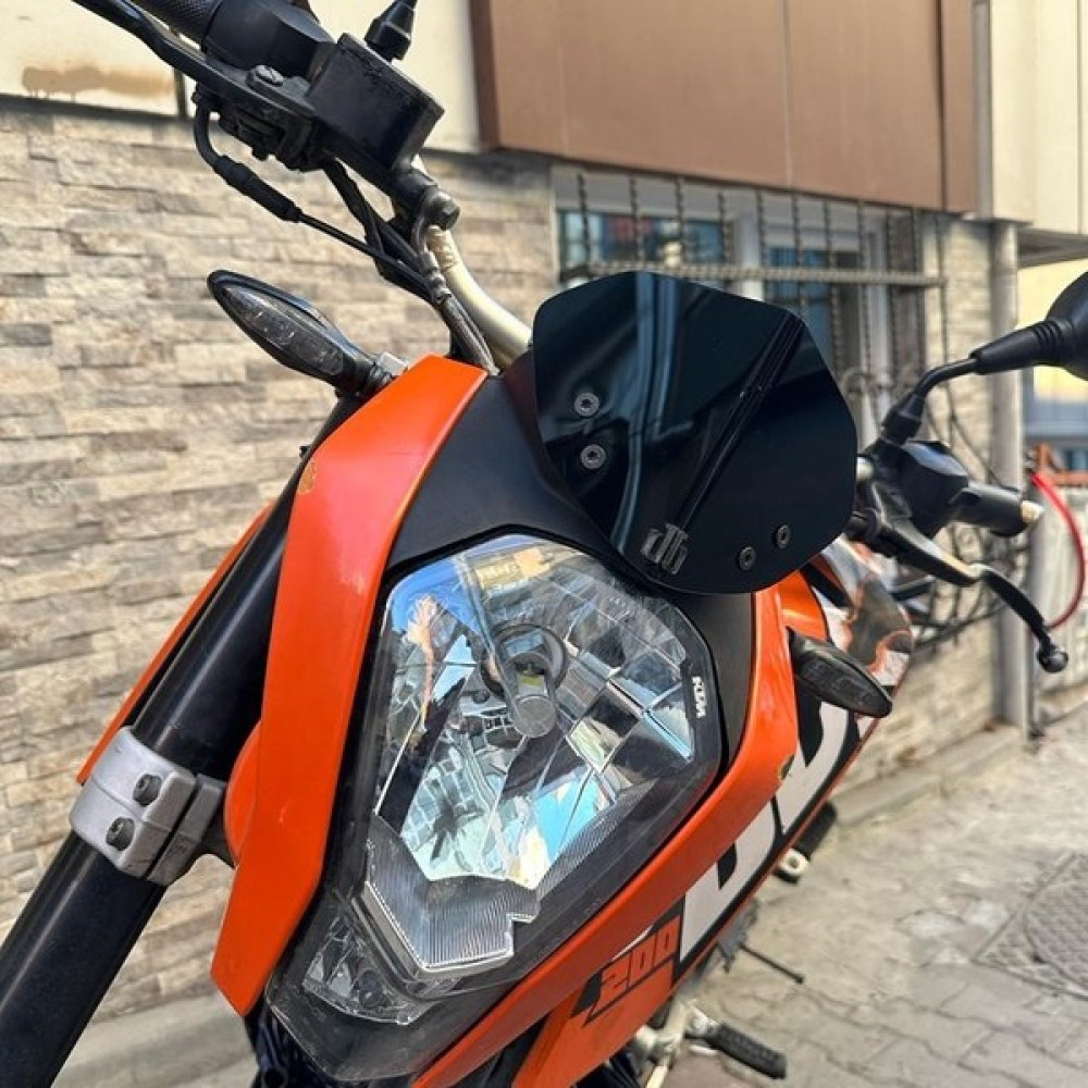 Dubi Store Dubi Motor - Ktm Duke 2012-16 Model 125-200-390 cc Uyumlu Ön Cam Siperlik - Parlak Siyah Motorsiklet Sürücüsü Giyim & Ayakkabı Fiyatı
