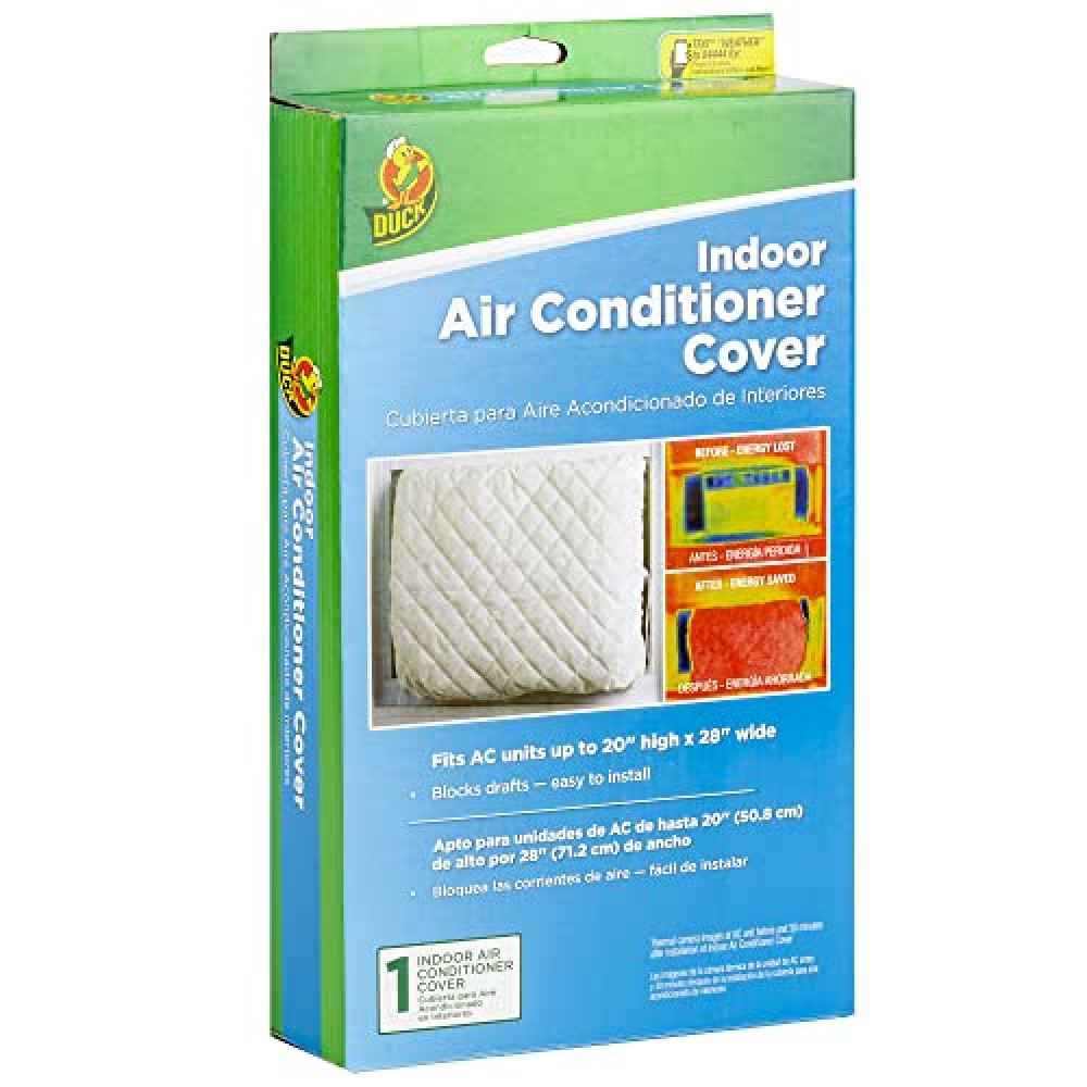 Duck Brand Indoor Air Conditioner Cover, White, 20 x 28 Inches, 284430