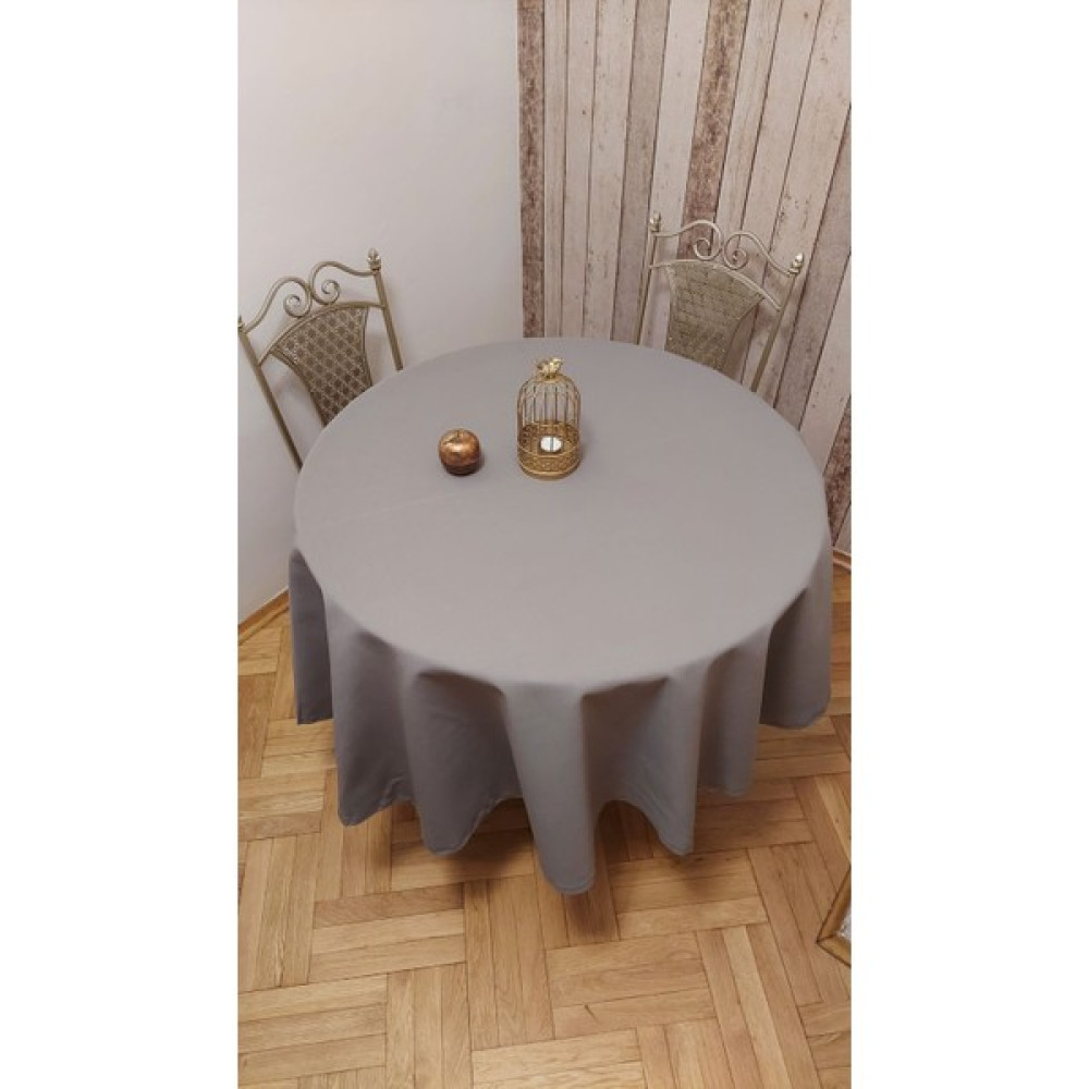 Duck (Sıvı Itici ,leke Tutmaz) Kumaş,yuvarlak, Yemek Masası Örtüsü - Gri - 180 x 180 cm Masa Örtüsü Fiyatı