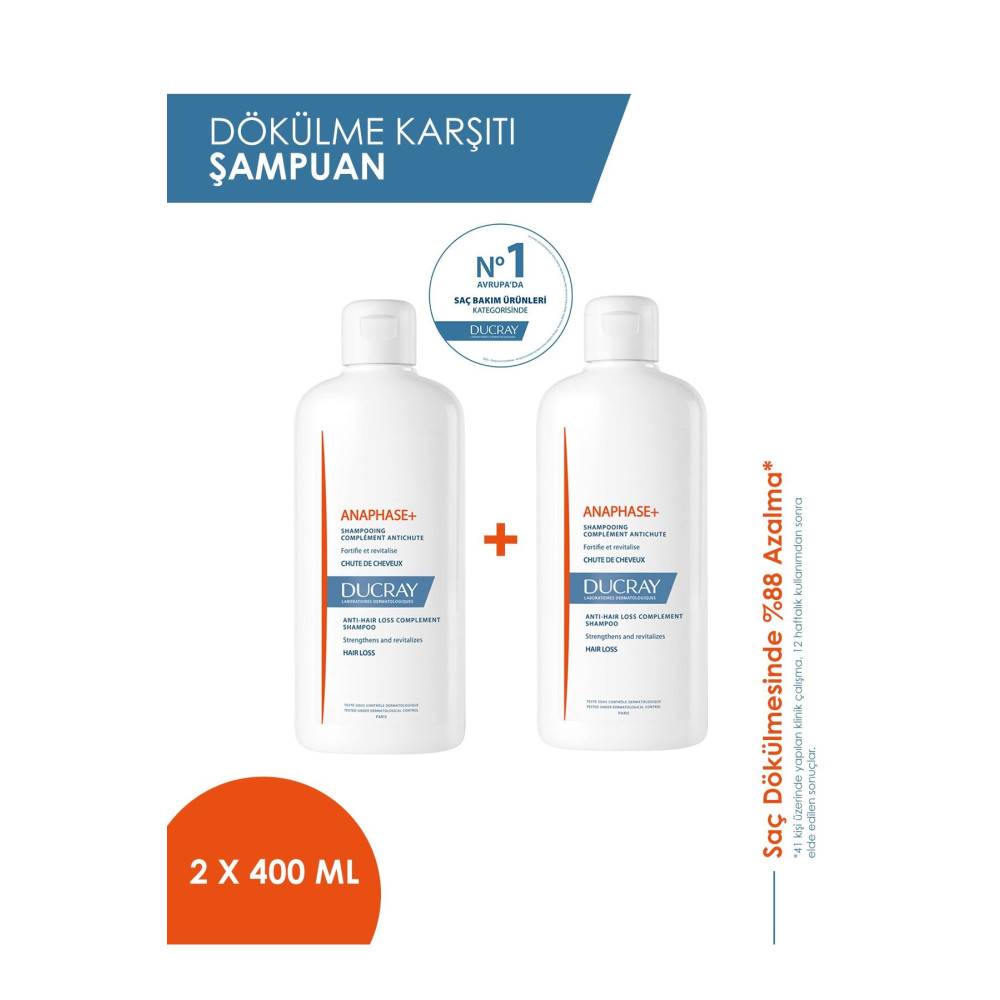 Ducray Anaphase Plus 400 ml X 2 Adet Saç Dökülmesine Karşı Bakım Şampuan Şampuan ve Saç Kremi Fiyatı
