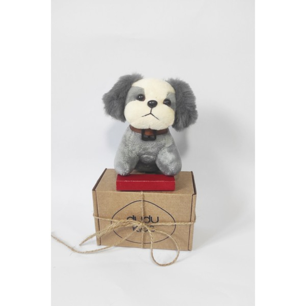 Dudu Kids Peluş Tasmalı Köpek Anahtarlık -14 cm -Gri - Oyuncak - Çanta Süsü - Doğum Günü Hediyesi Oto Boyaları Fiyatı