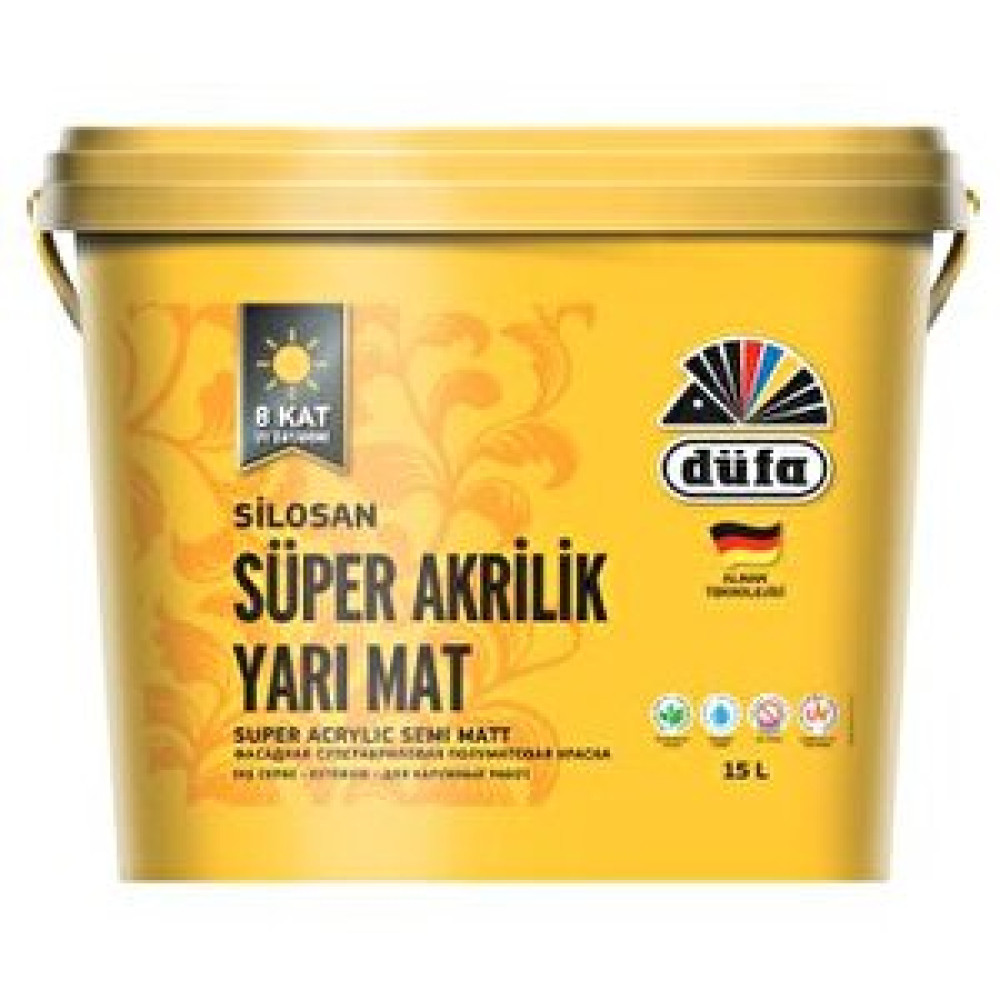 Düfa Silosan Dış Cephe Süper Akrilik Yarı Mat Beyaz 15 L Boyalar Fiyatı