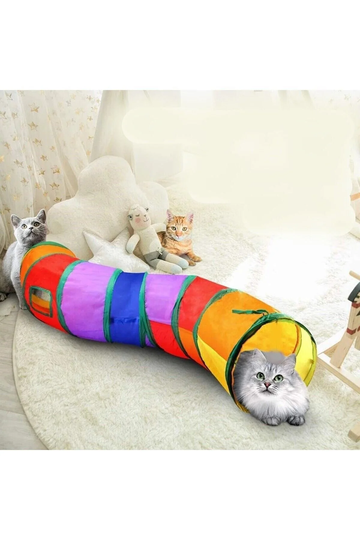 Duffa Kıvrımlı Kedi Tüneli Katlanır Gökkuşağı S Kıvrımlı Kedi Köpek Oyun Tüneli Evcil Hayvan Oyun Tüneli" Evcil Hayvan Ürünleri Fiyatı