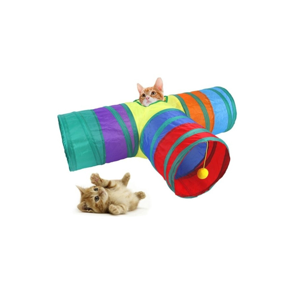 Duffa T Şeklinde Kedi Tüneli Katlanır Gökkuşağı T Şeklinde Kedi Köpek Oyun Tüneli Evcil Hayvan Oyun Tüneli Evcil Hayvan Ürünleri Fiyatı