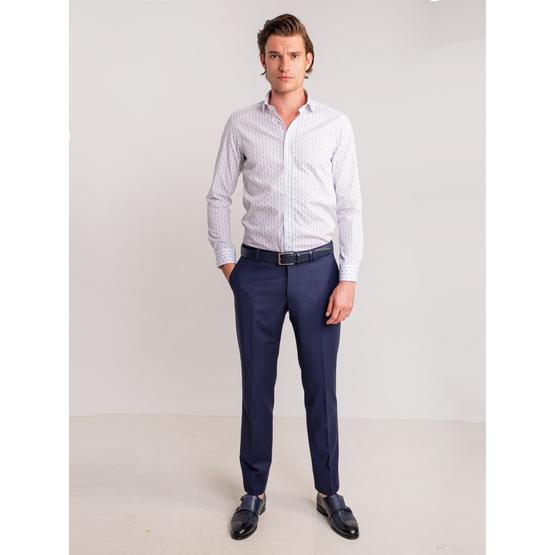 Dufy Beyaz Jakar Çi̇zgi̇li̇ Pamuklu Klasi̇k Slim Fit Erkek Gömlek Erkek Gömlek Fiyatı