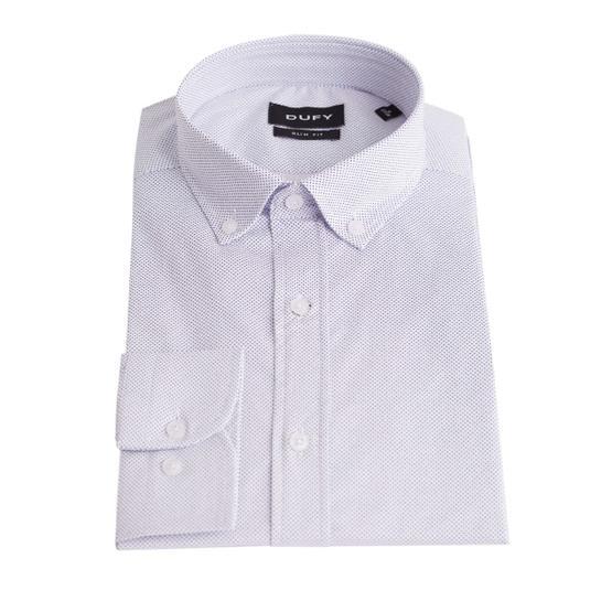 Dufy DU4194011035 Beyaz Slim Fit Erkek Gömlek