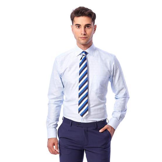 Dufy Mavı̇ Jakar Regular Fit Erkek Gömlek