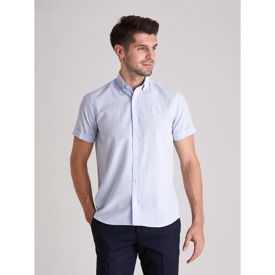 Dufy Mavı̇ Jakar Regular Fit Erkek Gömlek