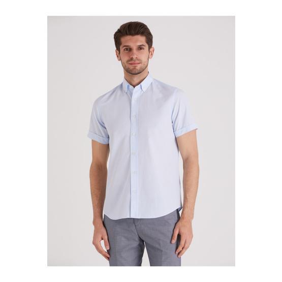 Dufy Mavı̇ Jakar Regular Fit Erkek Gömlek