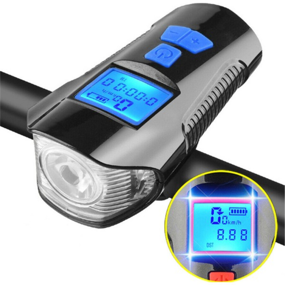 Duhalıne Bisiklet LCD Hız Gösterge Km Ekranı Su Geçirmez Şarjlı LED Işık 4 Mod Işık Korna 6 Mod Ses 3 In 1 Bisiklet Aksesuarları Fiyatı