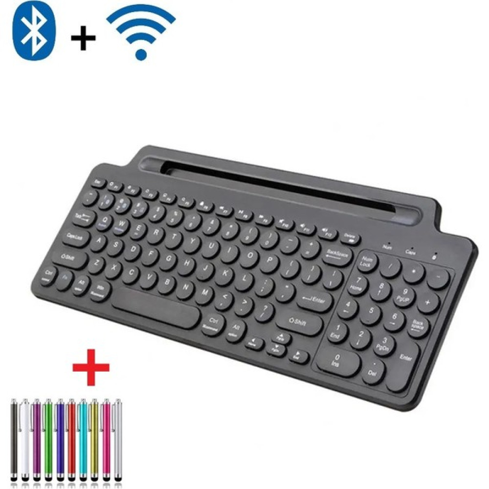 Duhaline Bluetooth&wireless Kablosuz Standlı Klavye Tablet Telefon Pc Tv Laptop Mac Uyumlu Numerik Sessiz Tuş Oyuncu Klavyesi Fiyatı