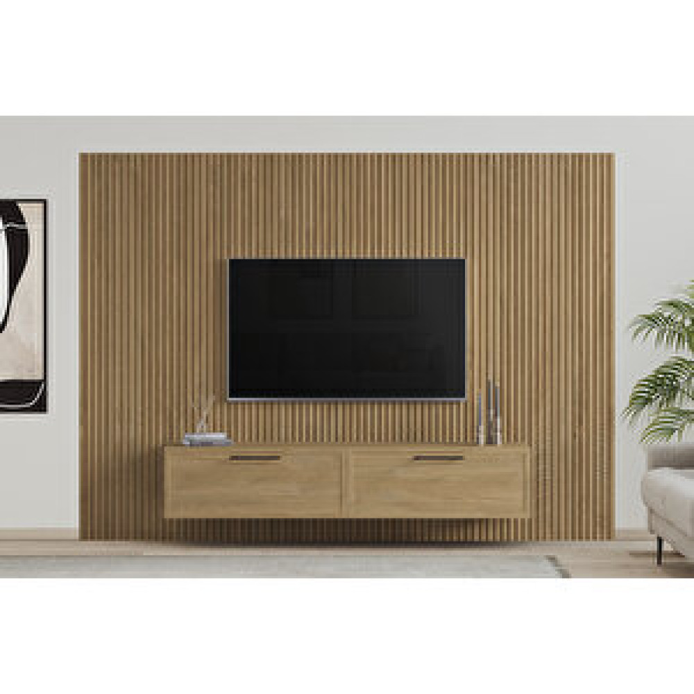 Duho Panel Tv Ünitesi Meşe 275 Cm Tv Ünitesi / Sehpası Fiyatı